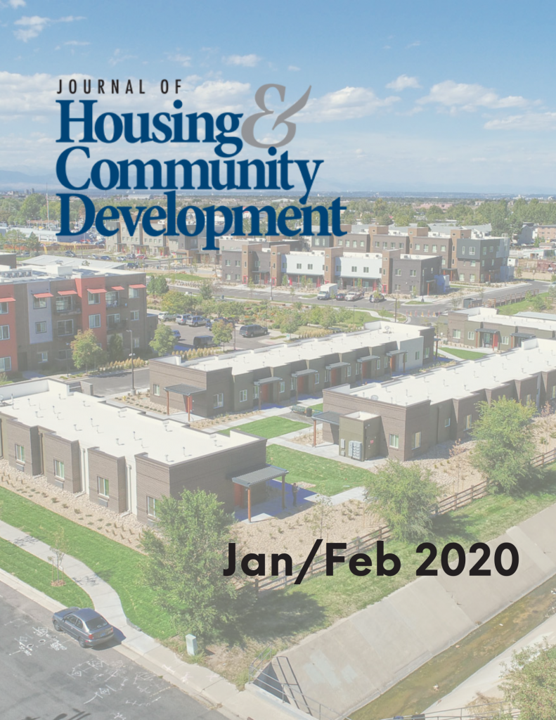 January/February 2020 Journal of Housing Cover