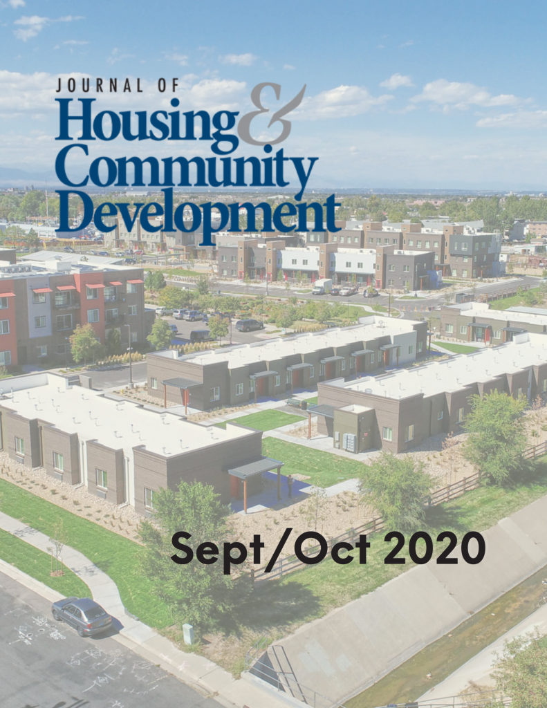 September/October 2020 Journal of Housing Cover