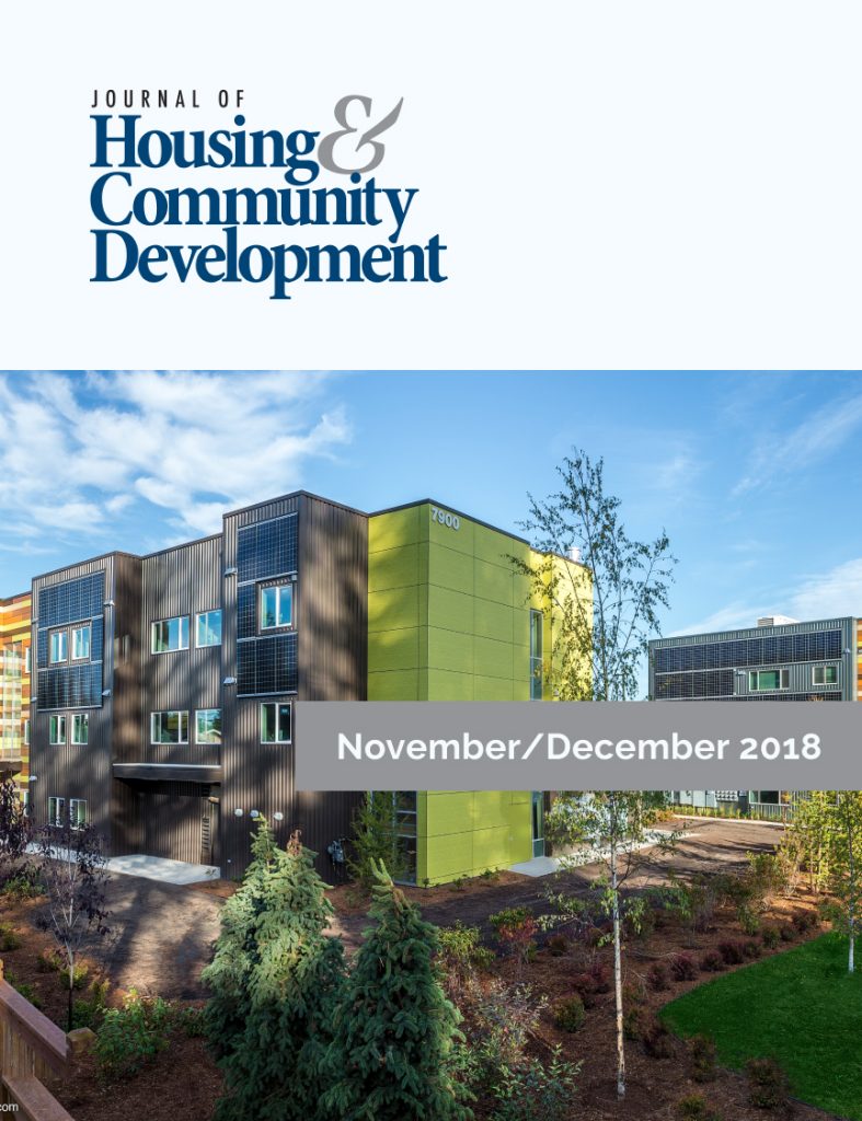 November/December 2018 Journal of Housing Cover