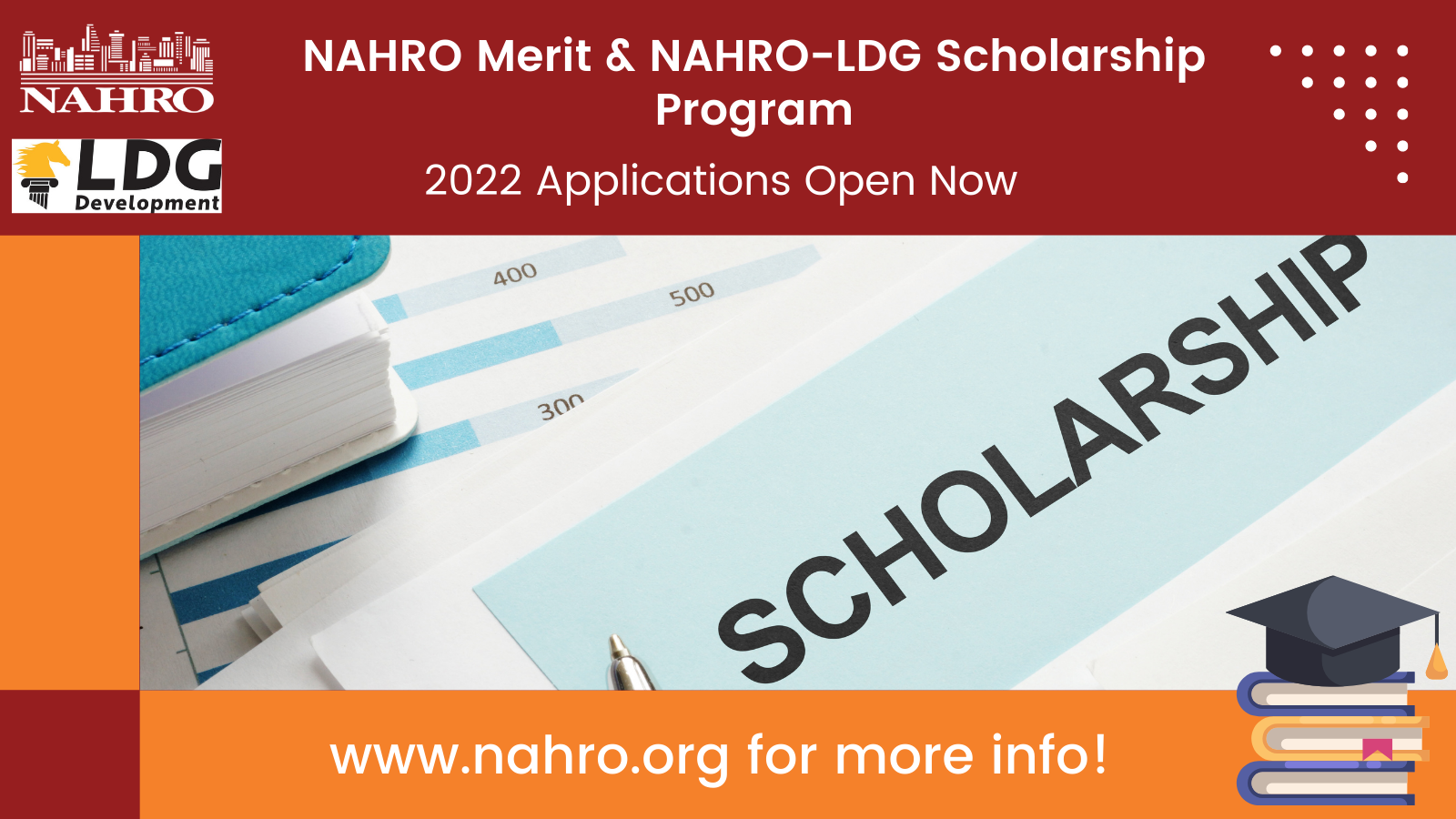 Applications Open for the NAHRO Merit and NAHRO-LDG College Scholarship -  The National Association of Housing and Redevelopment Officials (NAHRO)