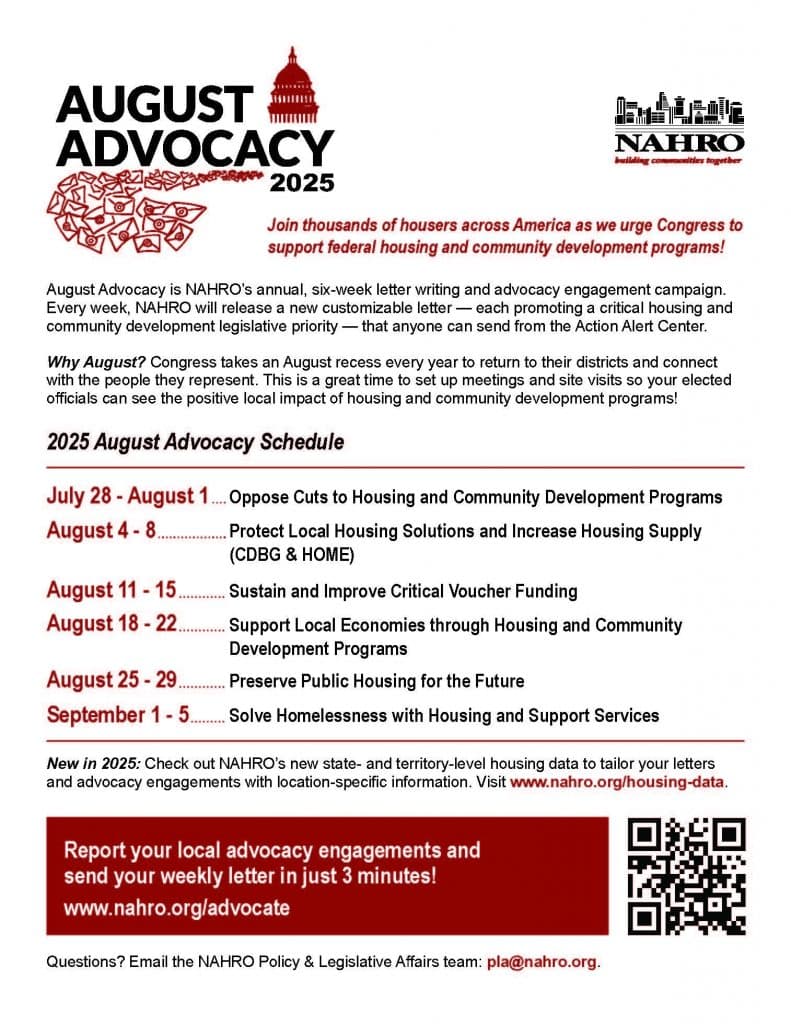 August Advocacy - The National Association of Housing and Redevelopment ...
